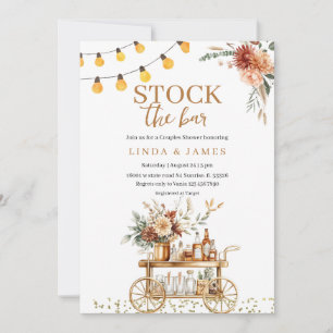 Boho Floral Stock De bar paar douche Kaart