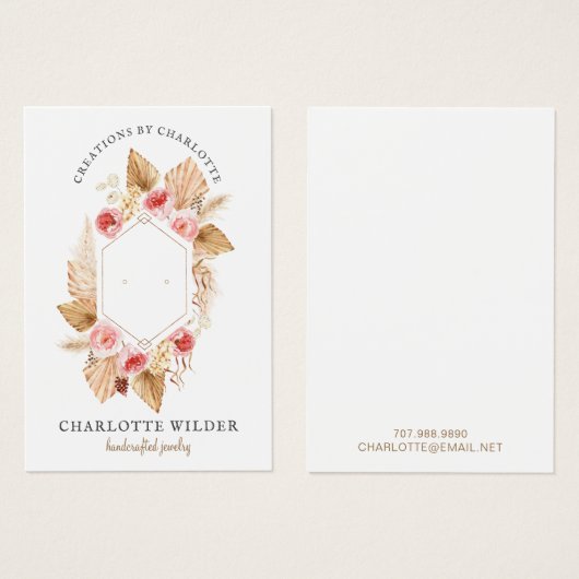 Boho Floral Stud Élevant Bijoux (Devant & derrière)