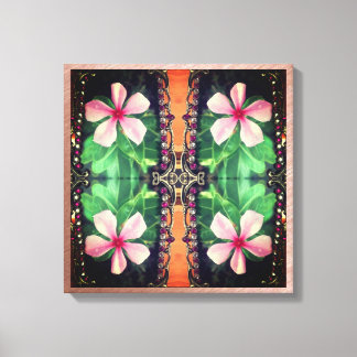 Boho Floral Style Photo Art Stretched Canvas Afdruk