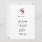 Boho Floral Table Number (Zetel) (Achterkant)