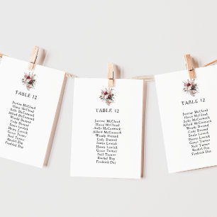 Boho Floral Table Number (Zetel)