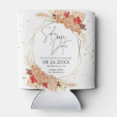 Boho Floral | Terracotta Bruiloft Save The Date Blikjeskoeler (Achterkant)