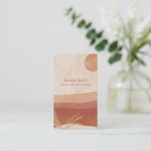 Boho Floral Terracotta Visitekaartje (Staand voorkant)