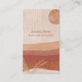 Boho Floral Terracotta Visitekaartje (Voorkant)