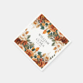 Boho Floral Terracotta Waterverf bruiloft Servet (Hoek)
