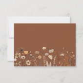 Boho Floral Terracotta Wedding RSVP Kaartje (Achterkant)