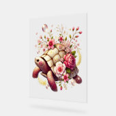 Boho Floral Tortue de mer rose Fleur (Angle)