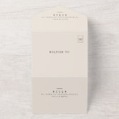 Boho Floral tout en un Faire-part de mariage RSVP (Dehors)