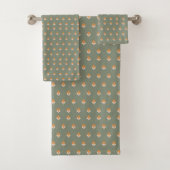 Boho Floral Towel Retro Sage Cozy Vibes (En situation)