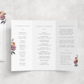 Boho Floral Trifold Trouwprogramma Papieren Blad