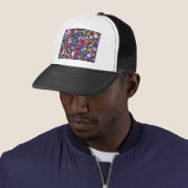 Boho floral trucker pet (In situ)