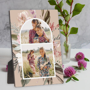 Boho Floral Twee Foto Plaque Fotoplaat