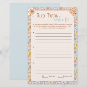 Boho Floral Twee waarheden en een leugenspel