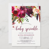 Boho Floral | Uitnodiging voor Baby Sprinkle (Voorkant)