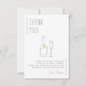 Boho Floral Vert & Fête des mariées rose Merci (Devant)