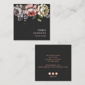 Boho Floral Vierkante Visitekaartje (Voorkant / Achterkant)