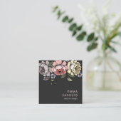 Boho Floral Vierkante Visitekaartje (Staand voorkant)