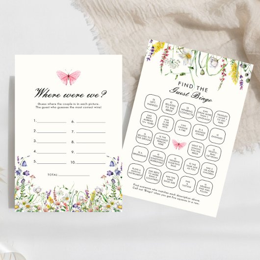  Boho Floral Vind het gast Bingo spel