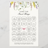  Boho Floral Vind het gast Bingo spel (Voorkant)