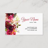 boho floral visitekaartje (Achterkant)