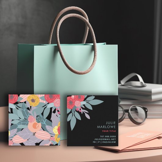 Boho Floral Visitekaartje