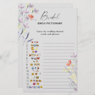 Boho floral vrijgezellenfeest emoji pictionary gam