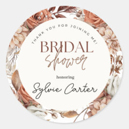 Boho Floral Vrijgezellenfeest Hartelijk dank Ronde Sticker