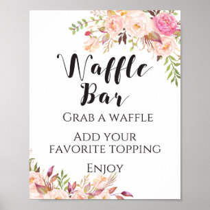 Boho floral Waffle Bar Poster