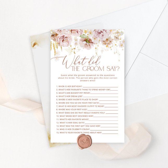 Boho Floral Wat zei de bruidegom tegen het bruidss (Creator heeft geüpload)