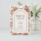Boho Floral Watercolor Invitation de la douche nup (Debout devant)