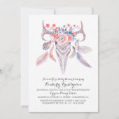 Boho Floral Waterverf Baby shower Kaart (Voorkant)