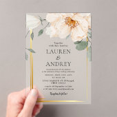 Boho Floral  Wedding  Acryl Uitnodigingen (Insitu (Draagbaar))