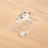 Boho Floral Wedding Acrylic Invitation (Poser)
