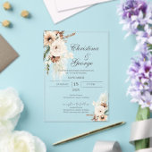 Boho Floral Wedding Acrylic Invitation (Insitu (Mariage))