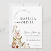 Boho Floral Wedding Enregistrer la date Carte Plat (Devant)