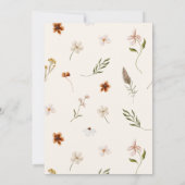 Boho Floral Wedding Enregistrer la date Carte Plat (Dos)