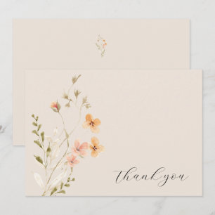 Boho Floral Wedding Hartelijk dank Bedankkaart