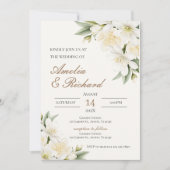 Boho  Floral  Wedding Invitation (Devant)