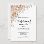 Boho Floral Wedding Invitation (Devant)
