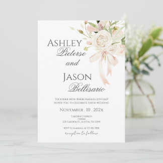 Boho Floral Wedding Invitation
