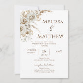 Boho Floral Wedding Invitation (Devant)