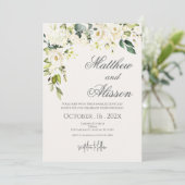 Boho Floral Wedding Invitation (Debout devant)