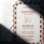 Boho Floral Wedding Invitation