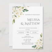 Boho Floral Wedding Invitation Kaart (Voorkant)