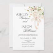 Boho Floral Wedding Invitation Kaart (Voorkant)
