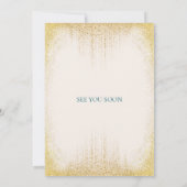Boho Floral Wedding Invitation with Gold Sparks (Dos)