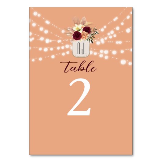 Boho Floral Wedding Kaart (Achterkant)