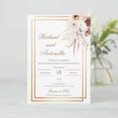 Boho Floral Wedding Kaart (Staand voorkant)