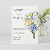 Boho Floral Wedding Kaart (Staand voorkant)