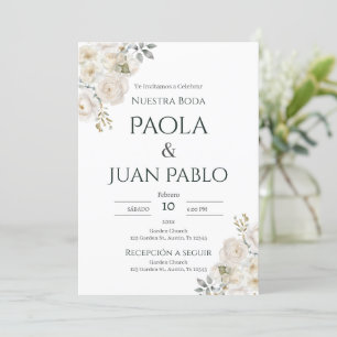 Boho Floral Wedding Kaart